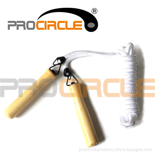 Wooden Handle Jump Rope Skipping Rope with PVC Coating (PC-JR1015)